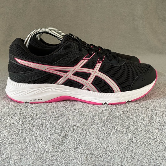 Asics Shoes - NEW Asics Womens 9.5 Gel Contend 6 Athletic Running Shoes 1012A571 Black Pink